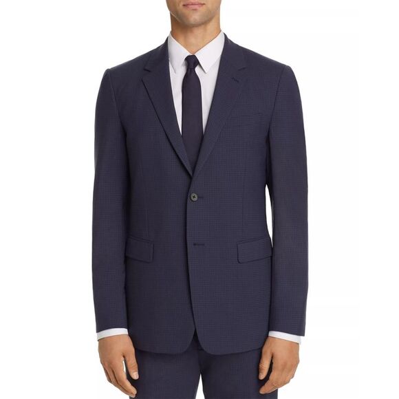 THEORY Mens Chambers Gray Single Breasted, Slim Fit Blazer